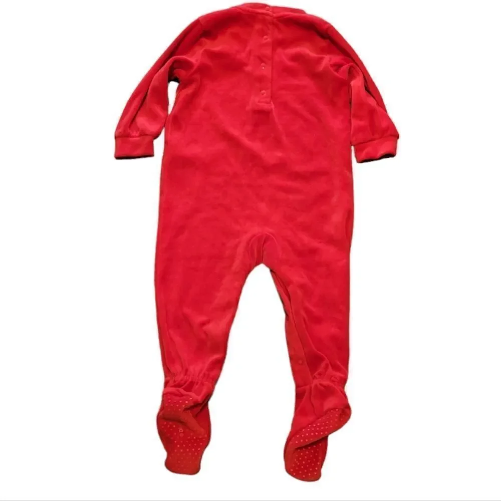 DISNEY Store Baby Mickey Mouse ''My First Christmas'' Sleeper Pajama 18 - 24 mo